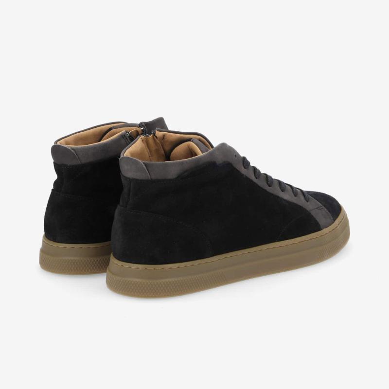 SPARK MID ZIP - SUEDE/BRONX -  NOIR